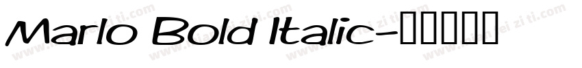 Marlo Bold Italic字体转换